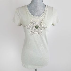J. Crew Tees Snowflake Sequined Size S